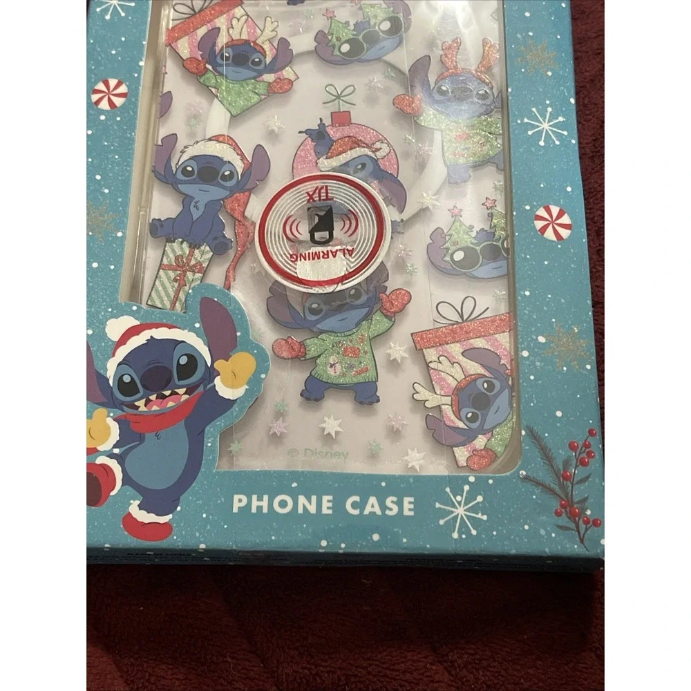 NIB Disney Stitch Christmas Present Santa Phone Apple iPhone Case 16 Pro‎ Max